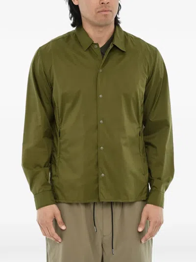 Woolrich High Aeration Overshirt In Green