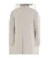 Woolrich Waterproof Down-gilet Car Coat In Gray