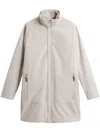 Woolrich High-collar Zip-front Parka In Neutrals