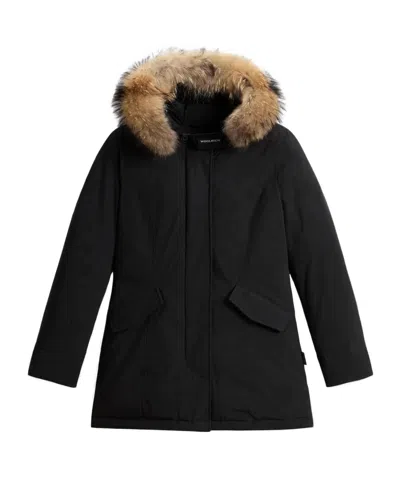 Woolrich High Neck Long-sleeved Parka In Black