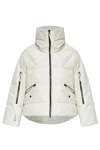 Woolrich Down Jacket In Windstopper Gore-tex In Cream