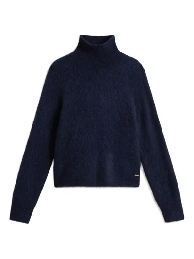 Woolrich High-neck Sweater In Blue