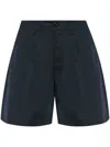 Woolrich High-rise Tailored Shorts In Blue