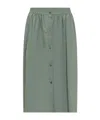 Woolrich Long Cotton Skirt In Gray