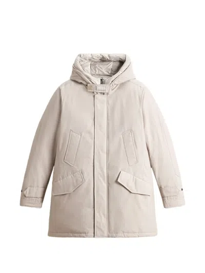 Woolrich High-collar Polar Parka In Neutral