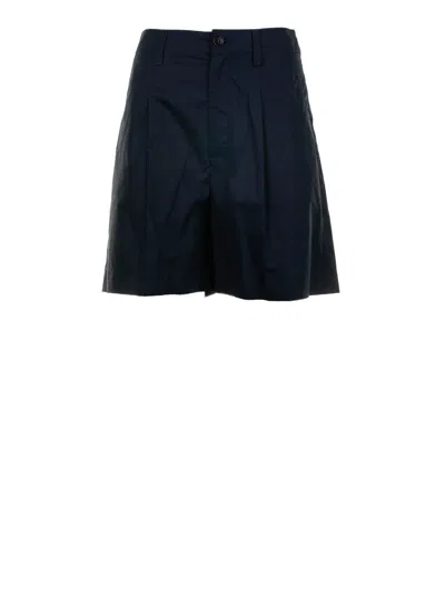 Woolrich High-waisted Tailored Blue Shorts