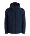 Woolrich Giubbino Soft Shell Pacific Blu In Black