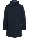Woolrich Textured Navy Blue Padded Jacket In Blue