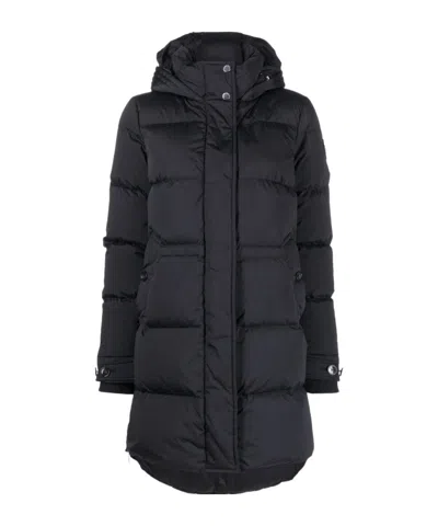 Woolrich Hooded Down Jacket In Black
