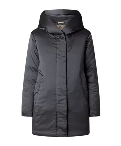 Woolrich Hooded Down Jacket In Black