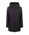Woolrich Firth Parka In Tech Softshell In Black