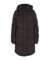 Woolrich Hooded Down Jacket In Brown