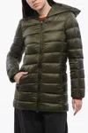 Woolrich Hooded Down Jacket In Green