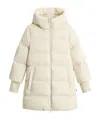 Woolrich Hooded Down Jacket In Neutral