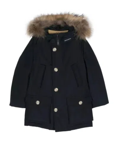 Woolrich Hooded Down-padded Coat In Black
