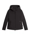 Woolrich Hooded Long Sleeve Parka With Side Pockets In Black