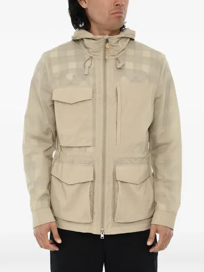 Woolrich Hooded Drawstring Utility Jacket In Multi