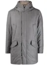 Woolrich Polar High Collar Parka In Grey