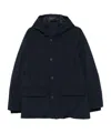 Woolrich Hooded Jacket In Blue