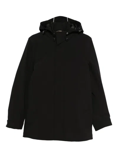 Woolrich Hooded Jacket In Black