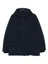 Woolrich Hooded Jacket In Blue