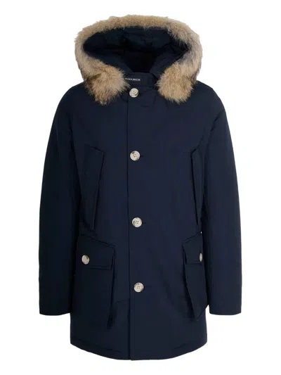 Woolrich Ultimate Arctic Down Jacket With Hood In Blue