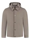 Woolrich Hooded Jacket In Neutral