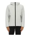Woolrich Hooded Jacket With Long Sleeves And Pockets In Gray