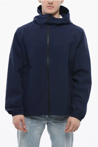 Woolrich Hooded Pacific Windbreaker In Blue