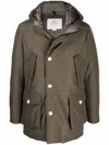 Woolrich Protective Hooded Parka With Multiple Pockets In Green