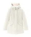 Woolrich Hooded Padded Coat In White