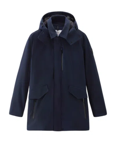 Woolrich Hooded Padded Jacket In Black