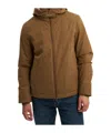 Woolrich Padded Brown Jacket With Adjustable Hood In Brown