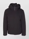 Woolrich Hooded Padded Jacket Featuring Zip Pockets In Brown