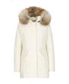 Woolrich Ivory Polyester Luxury Arctic Down Jacket In White