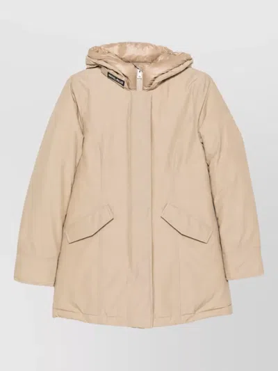 Woolrich Hooded Padded Puffer Jacket In Multi