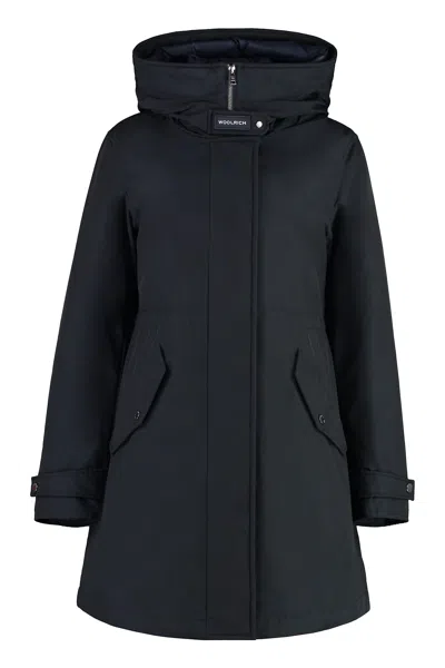Woolrich Hooded Parka In Blue