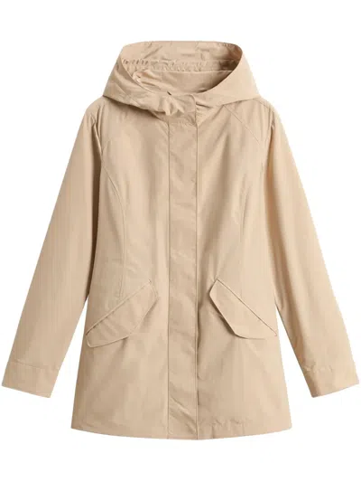 Woolrich Hooded Parka Coat In 中性色