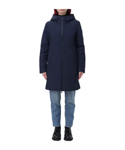 Woolrich Hooded Parka Coat In Black