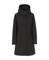 Woolrich Hooded Parka Coat In Black