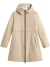 Woolrich Hooded Parka Coat In Neutrals