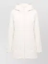 Woolrich Hooded Parka Long Sleeves Side Pockets In Neutral