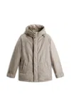 Woolrich Hooded Parka In Neutral