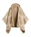 Woolrich Hooded Plaid Cape In Brown