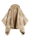 Woolrich Hooded Plaid Cape In Brown