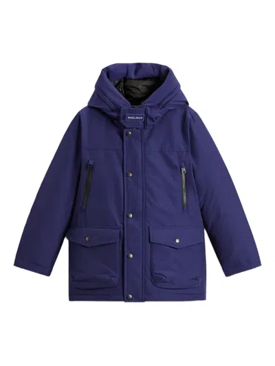 Woolrich Hooded Pocket Arctic Parka In Blue