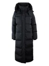 Woolrich Parka Kelly Lungo In Nylon Elasticizzato Nero In Black