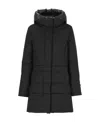 Woolrich Hooded Puffer Coat In Black