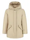 Woolrich Hooded Puffer Coat In Neutral