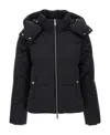 Woolrich Short Alsea Down Jacket In Black